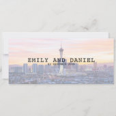 ラスベガスデスティネーションボーディングパス結婚ズ 招待状 (裏面)