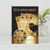 ラスベガスデラックス結婚ズ |金ゴールド黒 招待状 (スタンド正面)