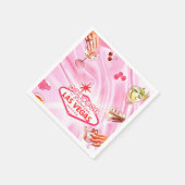 ラスベガストランプのポーカーガールズナイトアウト スタンダードカクテルナプキン (角)