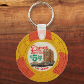 ラスベガストランプのポーカーチップカジノ賭博廃止 キーホルダー (正面)