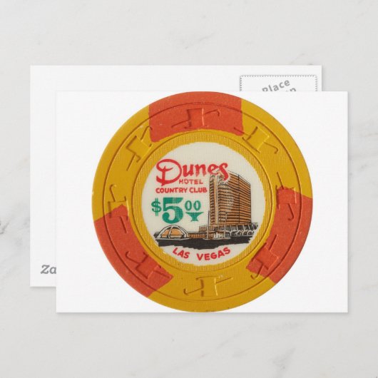 ラスベガストランプのポーカーチップカジノ賭博廃止 ポストカード (正面/裏面)