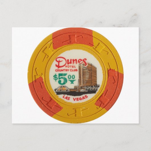 ラスベガストランプのポーカーチップカジノ賭博廃止 ポストカード (正面)
