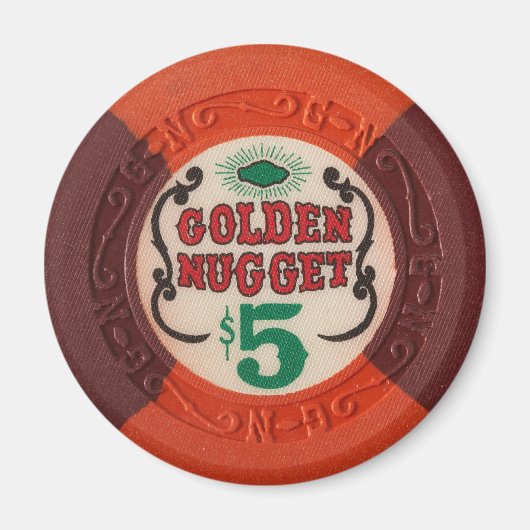 ラスベガストランプのポーカーチップカジノ賭博廃止 マグネット (正面)