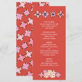 ラスベガストランプのポーカーチップサイコロ結婚のビュッフェメニュー メニュー