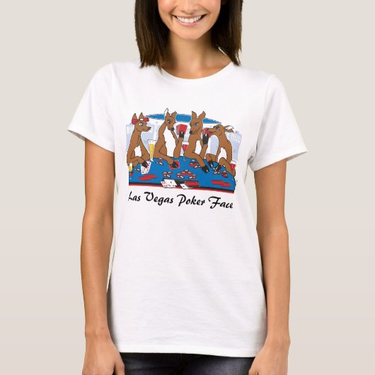 ラスベガストランプのポーカー顔 Tシャツ (正面)