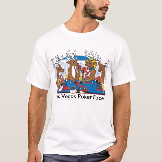 ラスベガストランプのポーカー顔 Tシャツ (正面)