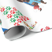 ラスベガスドギーメリークリスマスラッピング紙 ラッピングペーパー (ロールコーナー)