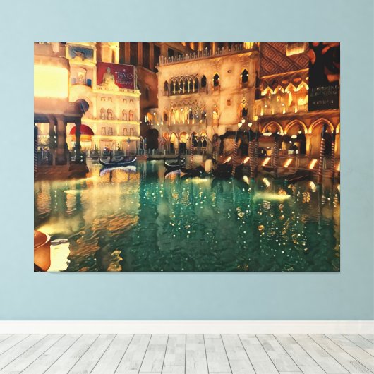 ラスベガスナイツカジノオリジナル抽象芸術アート キャンバスプリント (インサイチュ (ウッドフロア))