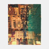 ラスベガスナイツカジノオリジナル抽象芸術アート フリースブランケット (正面)