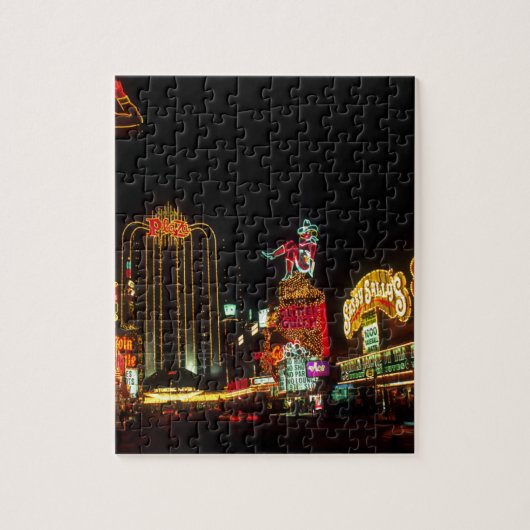 ラスベガスナイトタイムネオンライツカジノサイン ジグソーパズル (縦)