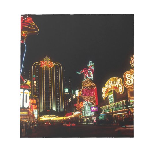 ラスベガスナイトタイムネオンライツカジノサイン ノートパッド (正面)