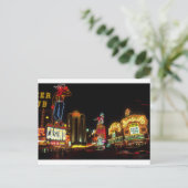 ラスベガスナイトタイムネオンライツカジノサイン ポストカード (スタンド正面)