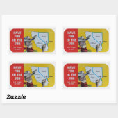 ラスベガスナバダヴィンテージトラベルデザイン 長方形シール (シート)