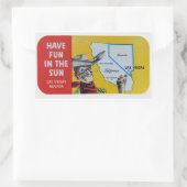 ラスベガスナバダヴィンテージトラベルデザイン 長方形シール (バッグ)