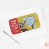 ラスベガスナバダヴィンテージトラベルデザイン 長方形シール (封筒)