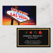 ラスベガスネバダのカジノのツアー・ガイドの旅行代理店 名刺 (正面/裏面)