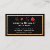 ラスベガスネバダのカジノのツアー・ガイドの旅行代理店 名刺 (裏面)