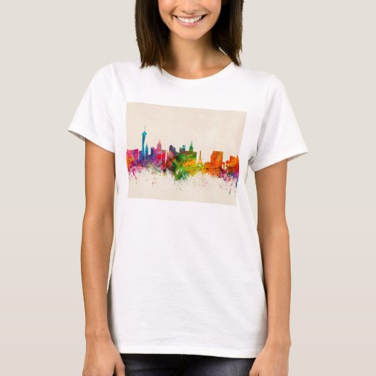 ラスベガスネバダのスカイライン Tシャツ (正面)