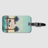 ラスベガスネバダウェルカムサインヴィンテージトラベル ラゲッジタグ (正面横)