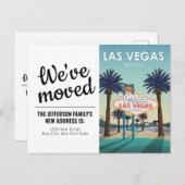 ラスベガスネバダウェルカムサインヴィンテージ引っ越しました ポストカード (正面/裏面)