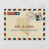 ラスベガスネバダエアメール | 結婚感謝 ポストカード (正面)