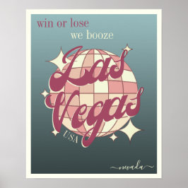 ラスベガスネバダエレガントブルーデコールポスター ポスター