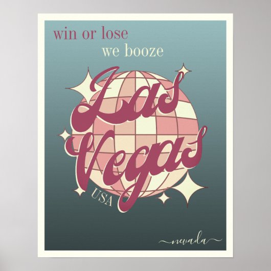 ラスベガスネバダエレガントブルーデコールポスター ポスター (正面)