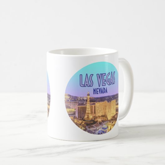ラスベガスネバダザストリップヴィンテージ コーヒーマグカップ (正面右)