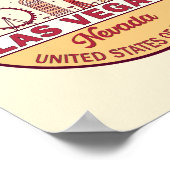 ラスベガスネバダシティスカイラインエンブレム ポスター (角)