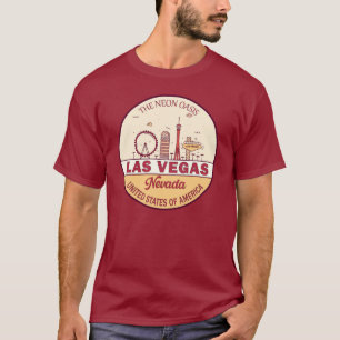 ラスベガスネバダシティスカイラインエンブレム Tシャツ