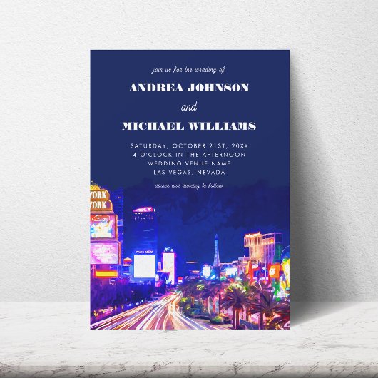ラスベガスネバダシティスカイラインデスティネーションウェディング 招待状