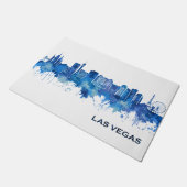 ラスベガスネバダスカイラインブルー ドアマット (アングル)