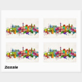 ラスベガスネバダスカイライン 長方形シール (シート)