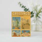 ラスベガスネバダポストカードからの挨拶 ポストカード (スタンド正面)