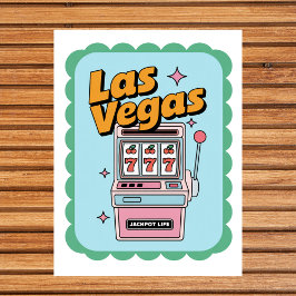 ラスベガスネバダヴィンテージスロットマシンジャックポット ポストカード