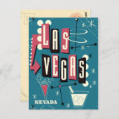 ラスベガスネバダヴィンテージ旅行ポスター ポストカード (正面/裏面)