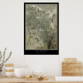 ラスベガスネバダ衛星ポスターマップ ポスター (キッチン)