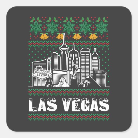 ラスベガスネバダ醜いクリスマス スクエアシール (正面)