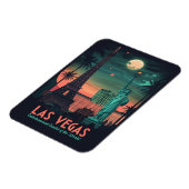 ラスベガスネバダ – ヴィンテージ街並み マグネット (左側)