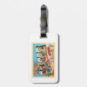 ラスベガスネバダNVの古いヴィンテージ旅行記念品 ラゲッジタグ (裏面縦)