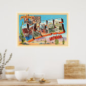 ラスベガスネバダNVオールドヴィンテージ旅行記念品 ポスター (キッチン)