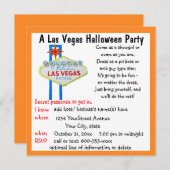 ラスベガスハロウィーンコスチュームパーティー 招待状 (正面/裏面)