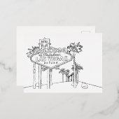 ラスベガスバケーションスケッチバケーションアート旅行 箔シーズンポストカード (正面/裏面)