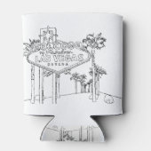 ラスベガスバケーションスケッチバケーションアート旅行 缶クーラー (裏面)