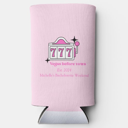 ラスベガスバチェロレッテは涼しい スリム缶クーラー (正面)