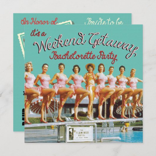 ラスベガスバチェロレッテウィークエンドゲタウェイ招待状 招待状 (正面/裏面)