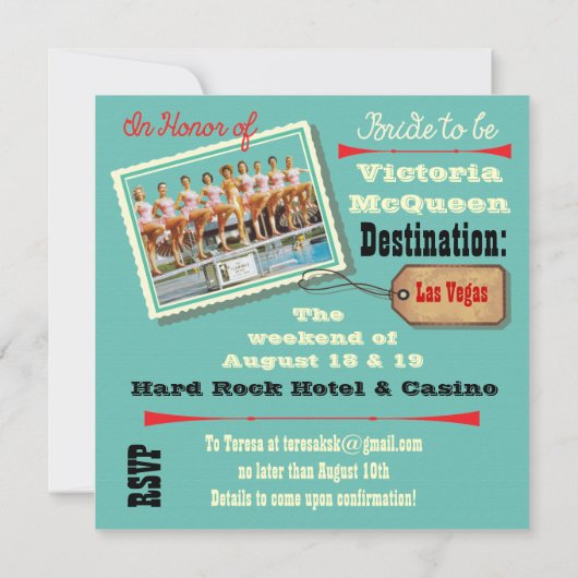 ラスベガスバチェロレッテウィークエンドゲタウェイ招待状 招待状 (裏面)