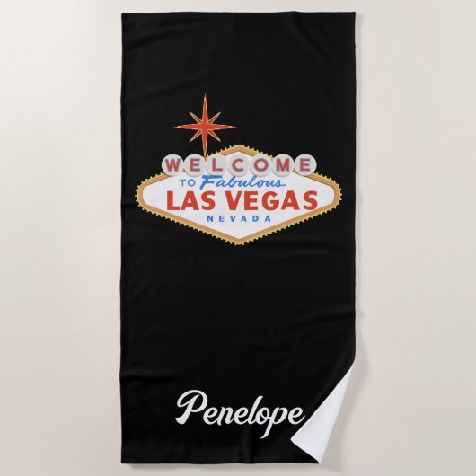 ラスベガスバチェロレッテギフトフスプールタオル ビーチタオル (正面)