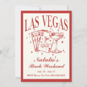 ラスベガスバチェロレッテソーシャルカクテルの日程 招待状 (正面)