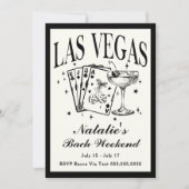 ラスベガスバチェロレッテソーシャルカクテルの日程 招待状 (正面)
